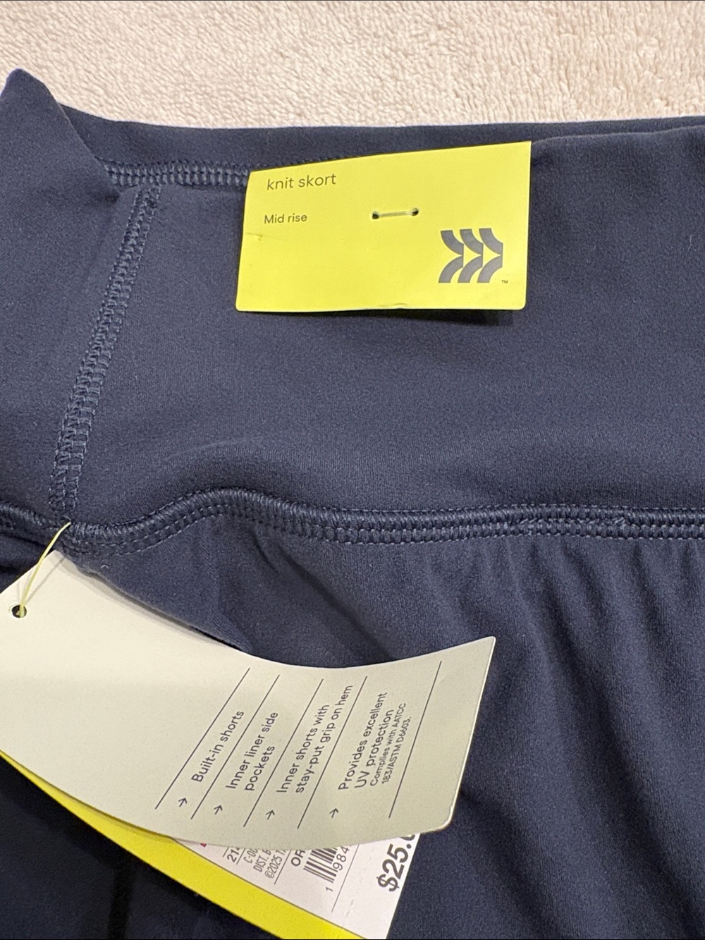 Women Knit Wrap Skort - All In Motion Navy Blue M 4" Inseam - Picture 3 of 3